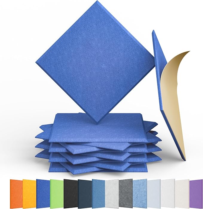 12 Pack Acoustic Panels Self Adhesive Sound Proof Foam, High Density Sound