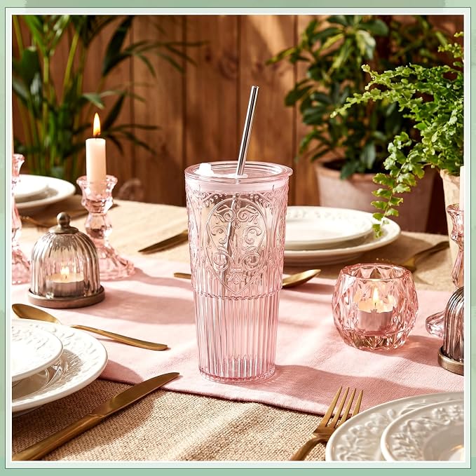 4 Set 20oz Vintage Plastic Tumbler