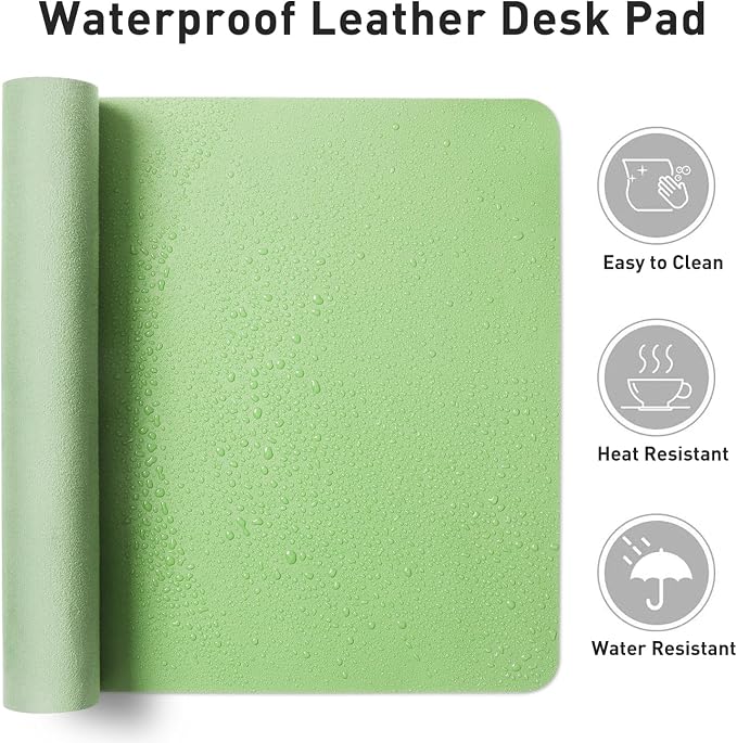 Aothia Leather Desk Pad Protector, Office Desk Mat, Large Mouse Pad, Non-Slip