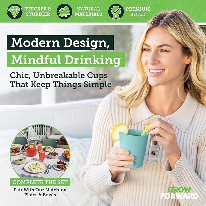 Grow Forward Premium Wheat Straw Cups