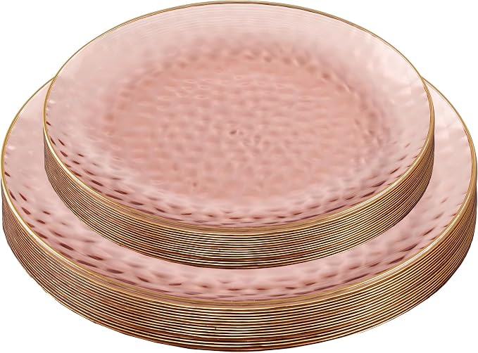 PLASTICPRO 32 Piece Combo Plates Set includes 16-7'' inch Plates & 16-10'' inch