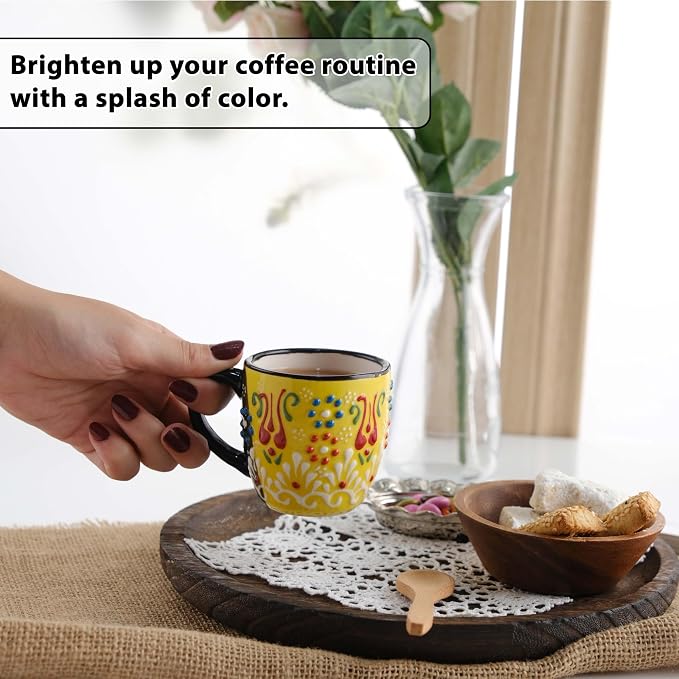 Espresso Cups Set of 2 | 4 oz Small Espresso Cups | Turkish Tea Cups |