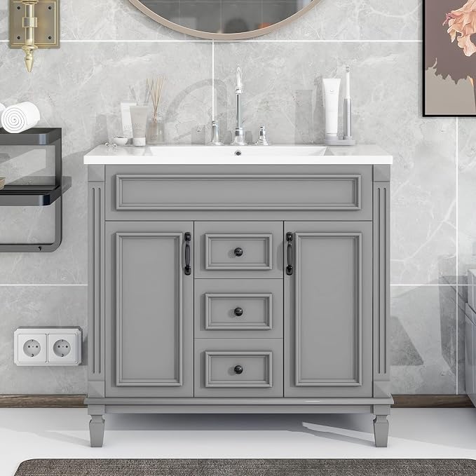 36” Bathroom Vanity with Sink