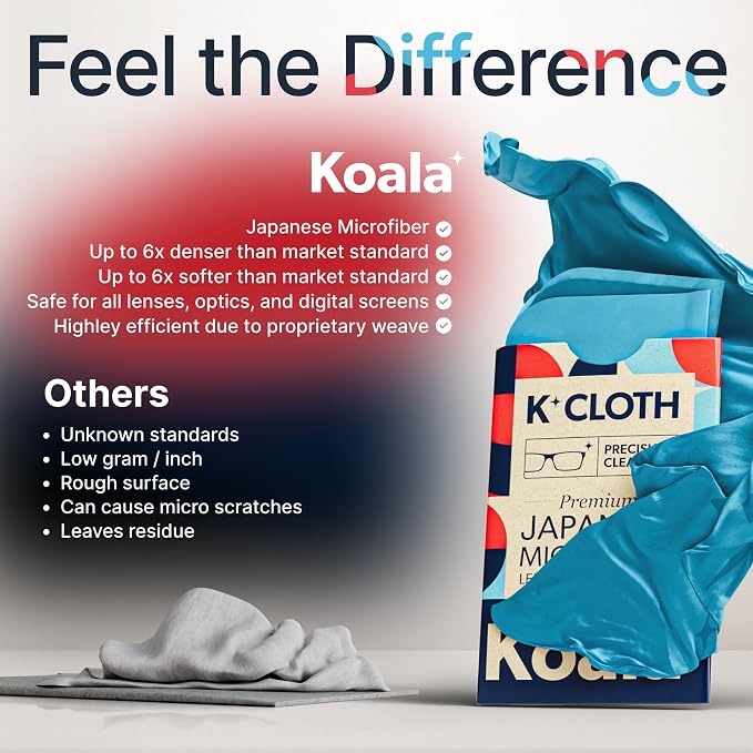 Koala Lens Cleaning Cloth | Japanese Microfiber | Glasses Cleaning Cloths |