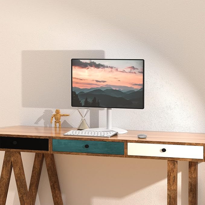 WALI Single Monitor Stand, Free Standing Desk Stand