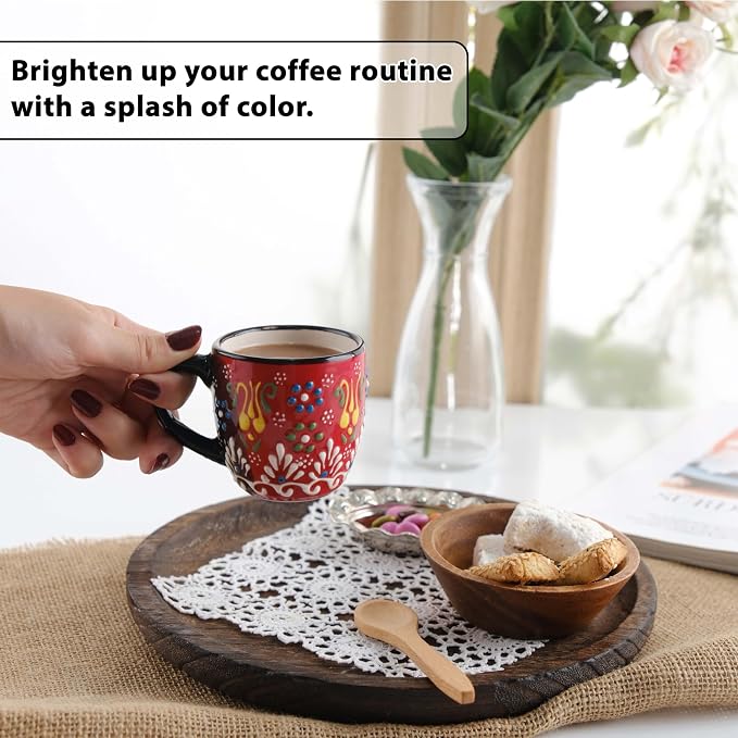 Espresso Cups Set of 2 | 4 oz Small Espresso Cups | Turkish Tea Cups |