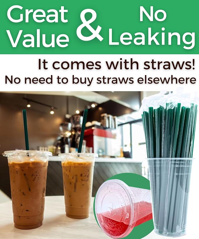 Aatriet 24 oz Clear Plastic Cups