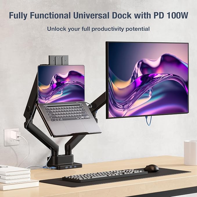 AVLT Dual 17”-38" Monitor Arm Desk Mount