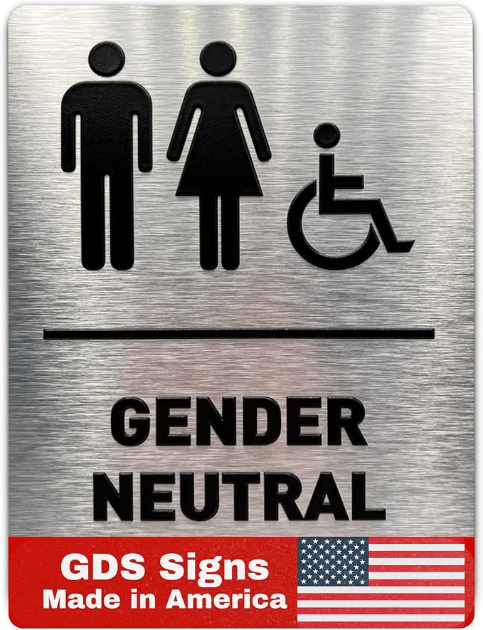 Gender Neutral Restroom Sign by
