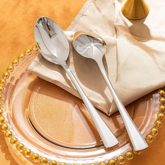 Stainless Steel Teaspoon Set, 6 Piece. | Dishwasher Safe Silverware. Mirer