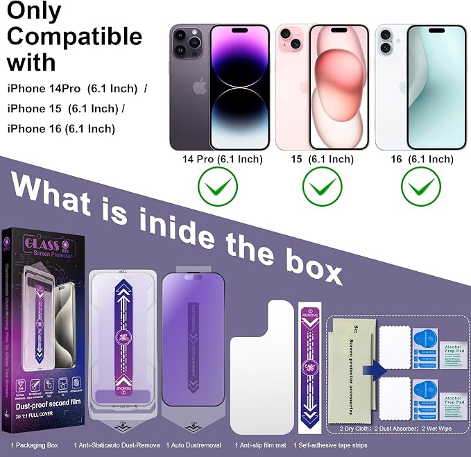 2 Pack Anti Blue Light Matte Screen Protector