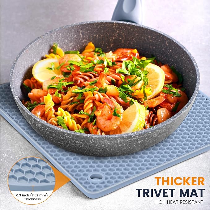 Silicone Trivet Mats 4 Heat Resistant Pot Holders Multipurpose Non-Slip Hot Pads