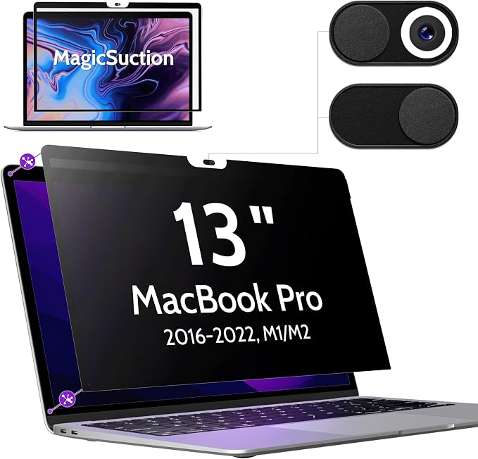 Privacy Screen for MacBook Pro 13 In & MacBook Air 13 Inch, MagicSuction™