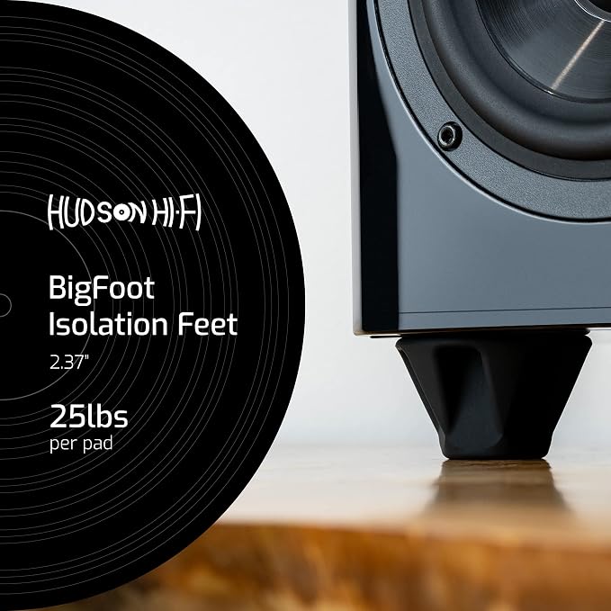 Speaker Isolation Feet – 4-Pack 1.5" Bigfoot Rubber Pads – Non-Adhesive