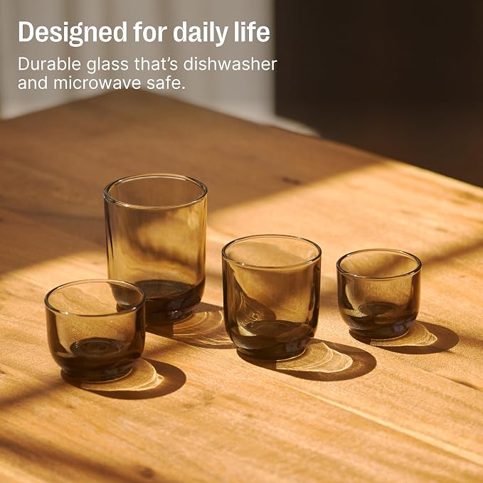 Fellow Pirch Espresso Shot Glasses 3.5 oz, Weighted Thick Glass | Demitasse Cups