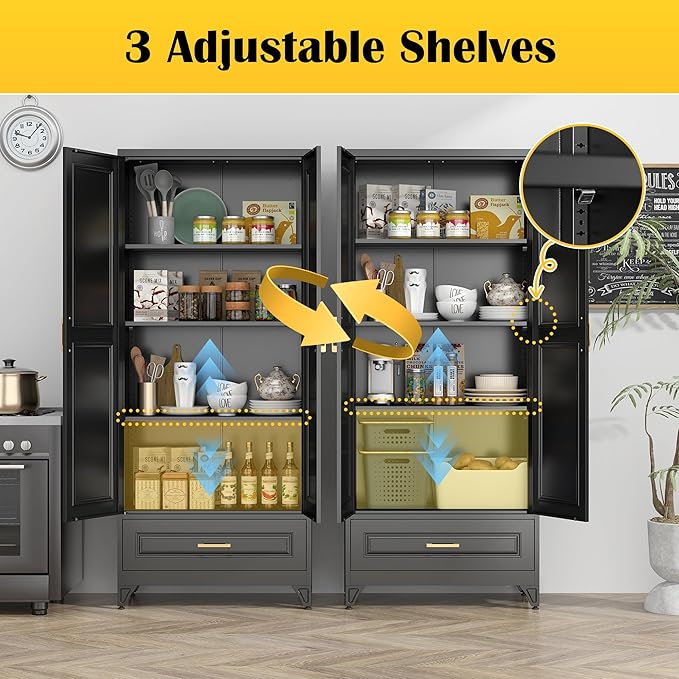 75" Kitchen Pantry Cabinet