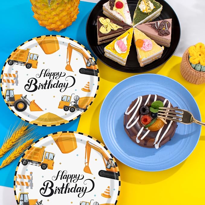 Construction Plates and Napkins Party Supplies