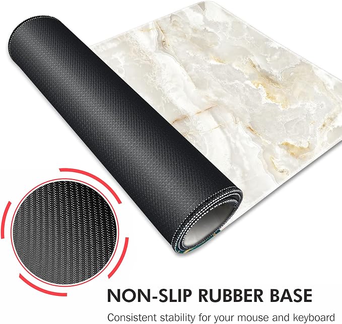 Galdas Large Mouse Pad Marble Pattern XXL XL Large Mouse Pad Mat Long Extended