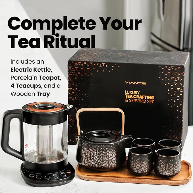 Viante Luxury Tea Set, Electric Kettle