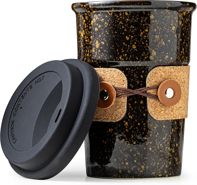 Large Ceramic Travel Coffee Mug