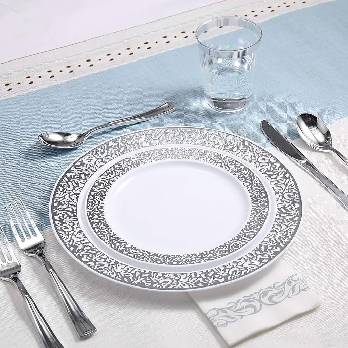 FOCUSLINE 175 Ct Silver Dinnerware Set
