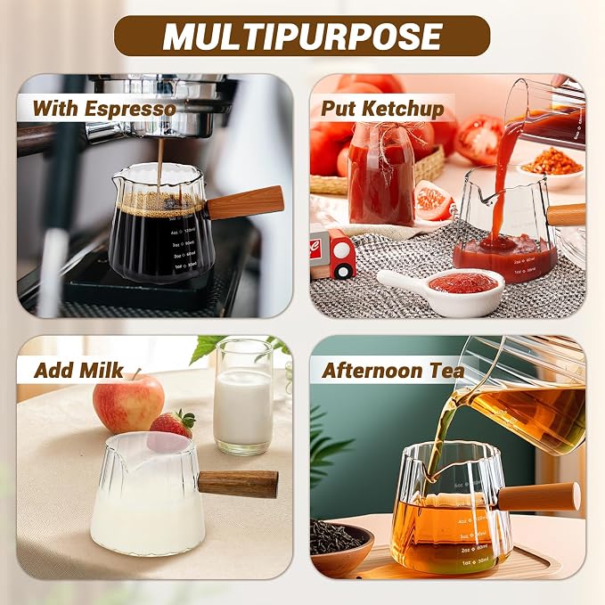 Espresso Measuring Cup 6 Oz, Espresso Glass Cups