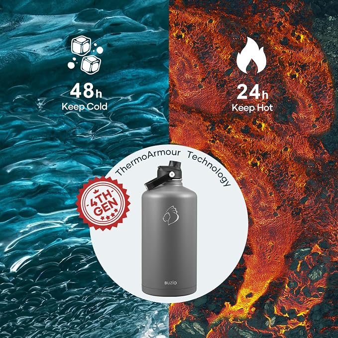 BUZIO 1 Gallon Water Bottle Insulated