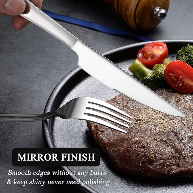 LIANYU 60 Piece Silverware Flatware Set