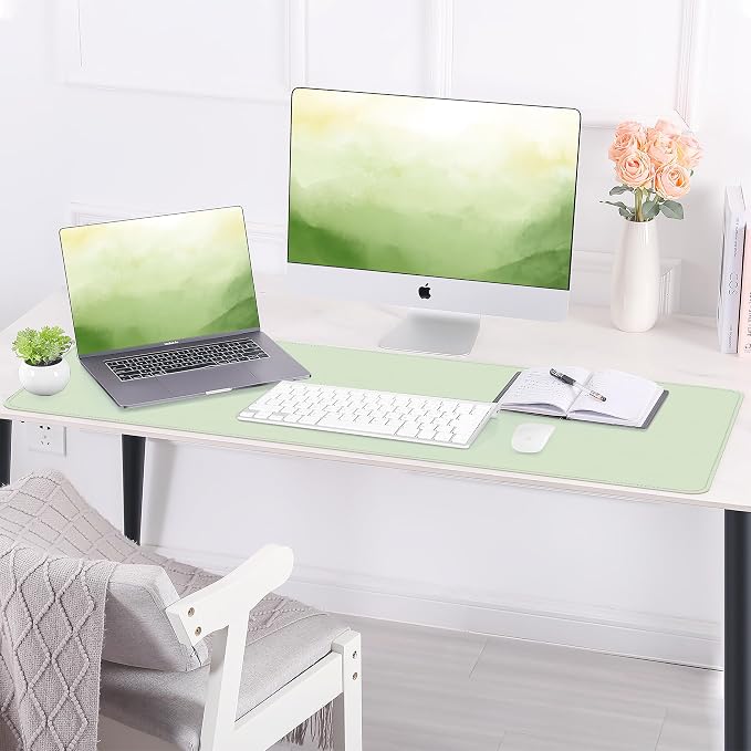 Leather Desk pad Protector, 47in*23in Large Desk mat