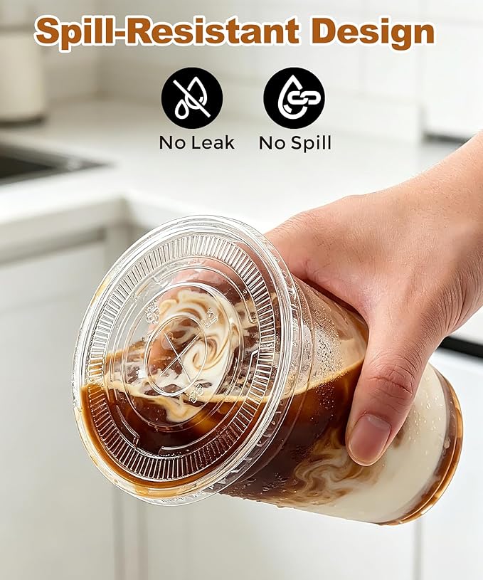 Ginkgo 50 Pack 16 oz Clear Plastic Cups