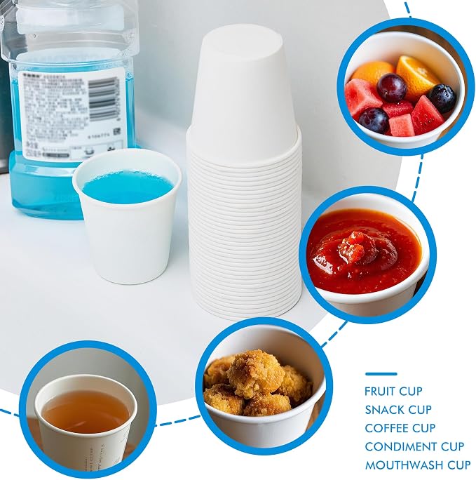 RACETOP 3000 Pack 3 oz Paper Cups