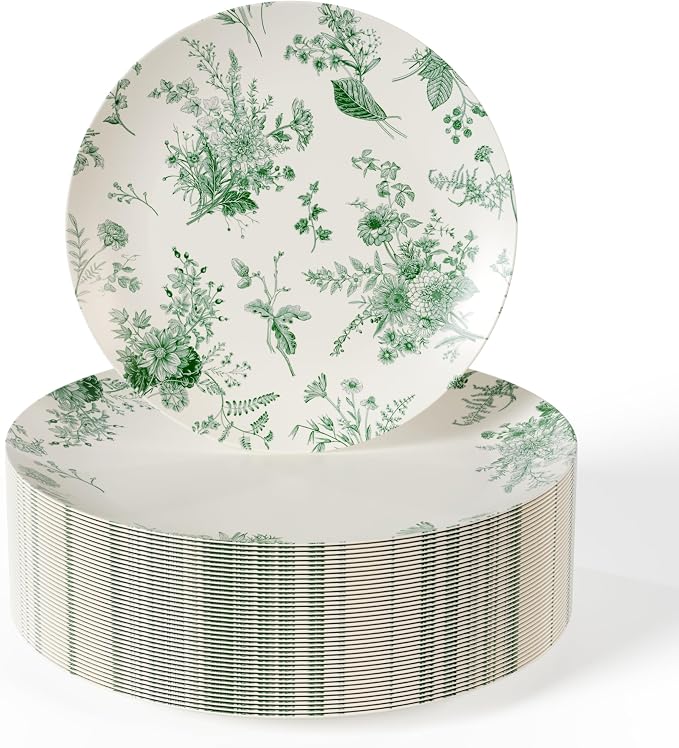 Trendables 40 Piece Plastic Disposable Plates Set