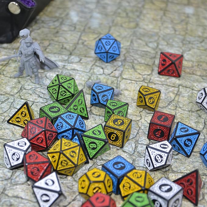 SmartDealsPro Double-Colors Polyhedral Dice Sets