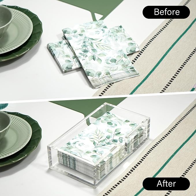 LotFancy Napkin Holder, Acrylic Napkin Holder