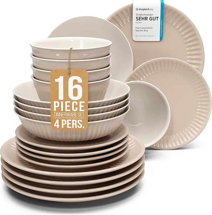 16 Piece Stoneware Dinnerware Set