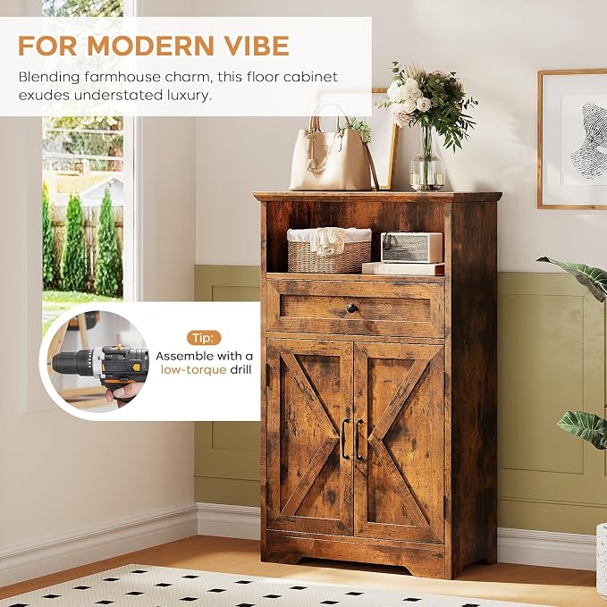 Floor Cabinet, Farmhouse Storage Cabinet