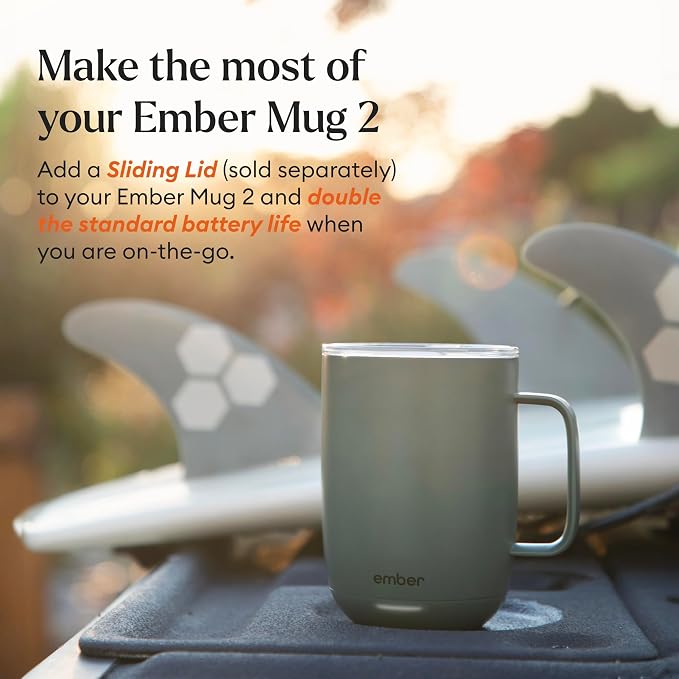 Ember Temperature Control 14oz Smart Mug 2, App-Controlled and Rechargeable