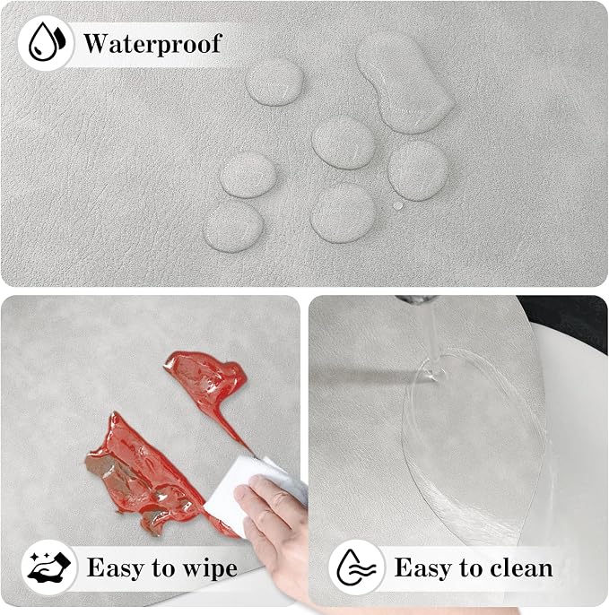 Faux Leather Placemats Set of 4