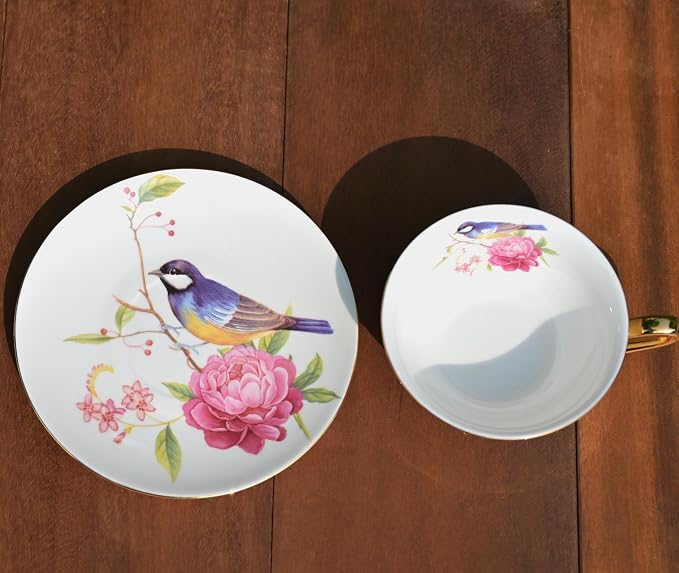 British Coffee Cup 3 Piece Set（6.8oz） Household Fashional Tea Cup
