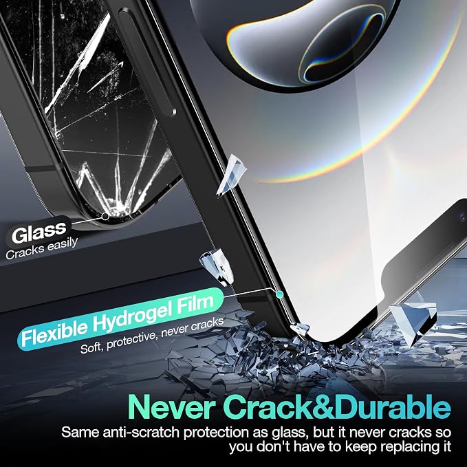 3 Pack Flexible Film for iPhone 16e Screen Protector, Invisible Thin, Never