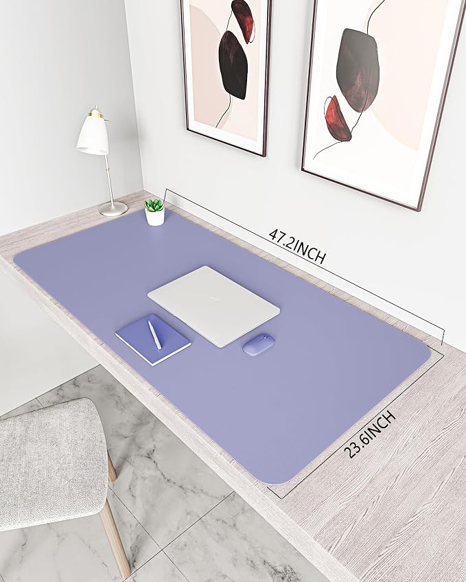 YSAGi Non-Slip Leather Desk Pad XL Size, Waterproof Laptop Computer Desk