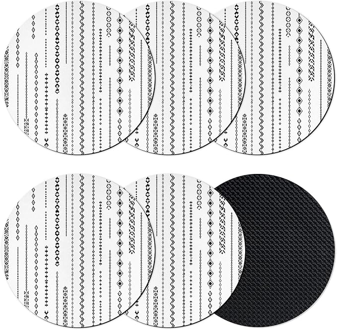 Modern Abstract Coasters Set of 6, Absorbent Coasters