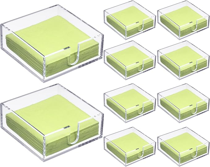 Acrylic Cocktail Napkin Holder for Table, Restaurant