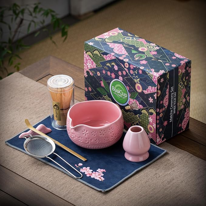Buucup Matcha Whisk Set, Ceramic Matcha Kit