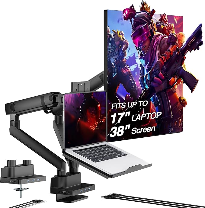 AVLT Dual 17”-38" Monitor Arm Desk Mount