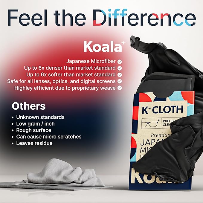 Koala Lens Cleaning Cloth | Japanese Microfiber | Glasses Cleaning Cloths |