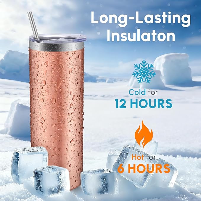 Volhoply 4 Pack Skinny Tumblers