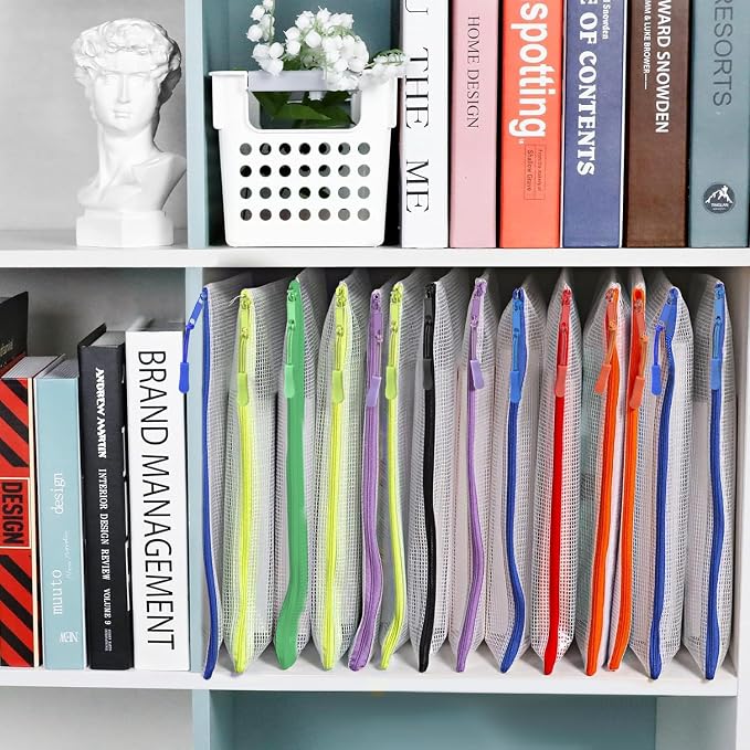 18 Pack A4 Mesh zipper pouch bags, Zipper Bags