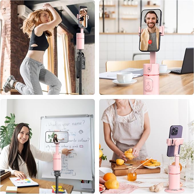 Auto Face Tracking Phone Holder, Gesture Control & Remote, Face Tracking Tripod