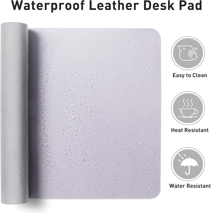 Aothia Large PU Leather Desk Pad Protector